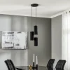 Online EMIBIG LIGHTING Suspension Joni tissu ronde 3 lampes noir doré
