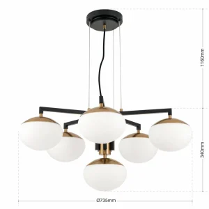 Shop ORION Suspension Josephine, à six lampes