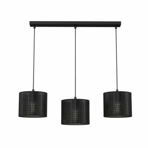 Best Sale Euluna Suspension Jovin, trois lampes, linéaire, noire