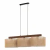 Clearance TK Lighting Suspension Juta à 3 lampes, linéaire