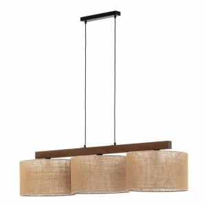 Clearance TK Lighting Suspension Juta à 3 lampes, linéaire