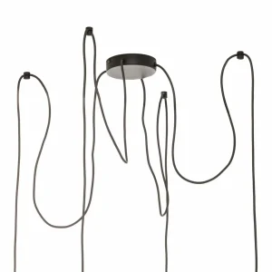 Online TK Lighting Suspension Juta, à quatre lampes