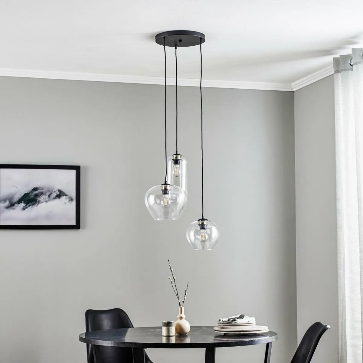 suspension_kaja__trois_lampes_verre_transparent_0.webp Fashion Argon Suspension Kaja à trois lampes, verre transparent