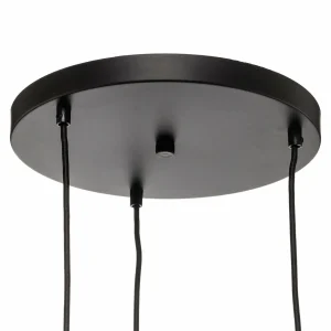 Fashion Argon Suspension Kaja à trois lampes, verre transparent