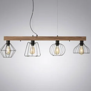 Cheap JUST LIGHT. Suspension Kaska, à quatre lampes