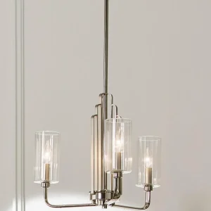 Hot Quintiesse Suspension Kimrose, à 3 lampes, nickel poli