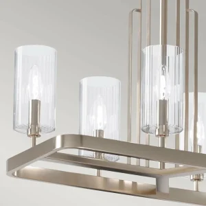 Best Sale Quintiesse Suspension Kimrose, à 10 lampes, nickel poli