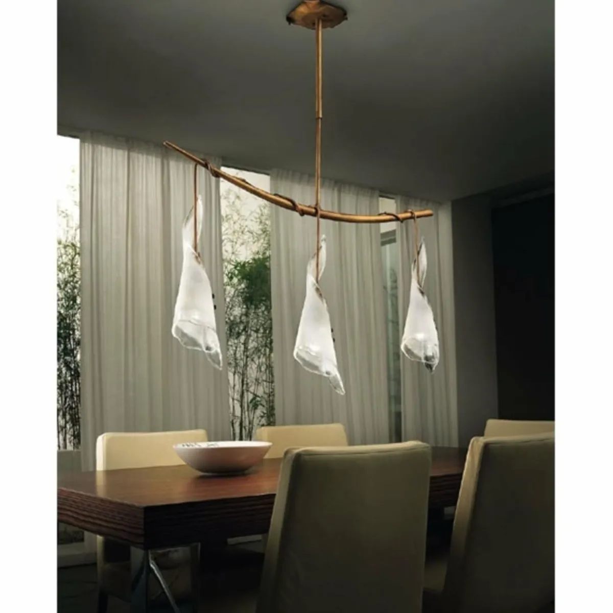 suspension_kingston_verreblanc_mtalcuivre_1.webp Shop Sil-Lux Suspension KINGSTON verre/blanc métal/cuivre
