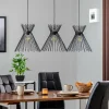 Best Sale Opviq Suspension Kirpi 3088 à 3 lampes linéaire noir