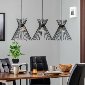 Best Sale Opviq Suspension Kirpi 3088 à 3 lampes linéaire noir
