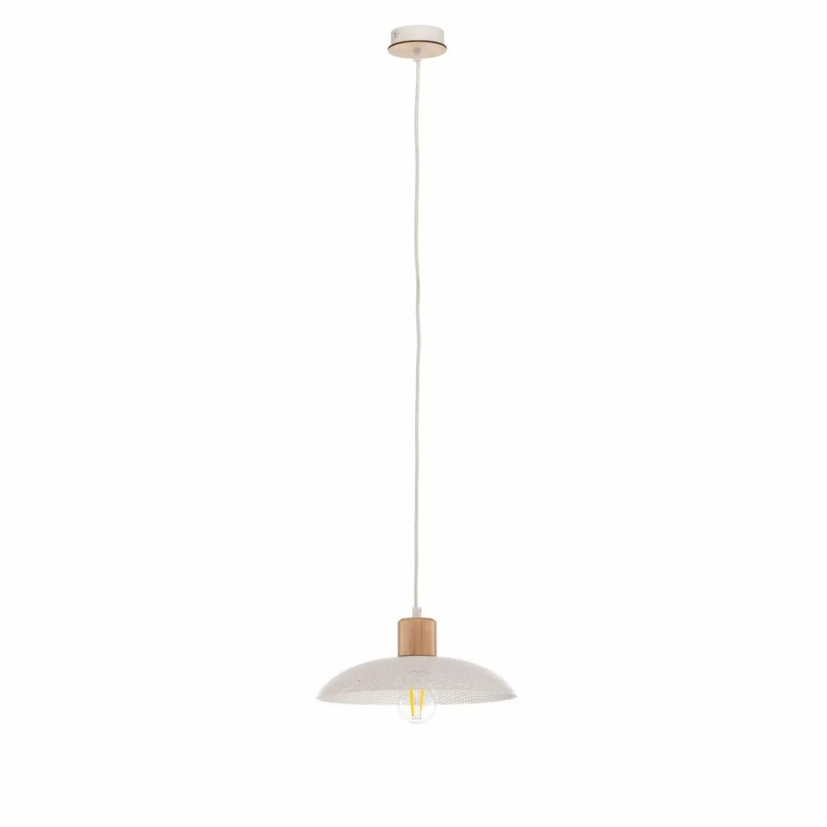 suspension_kobe___lampe_acier_bois_blanc_1.webp Cheap EMIBIG LIGHTING Suspension Kobe, à 1 lampe, acier, bois, blanc