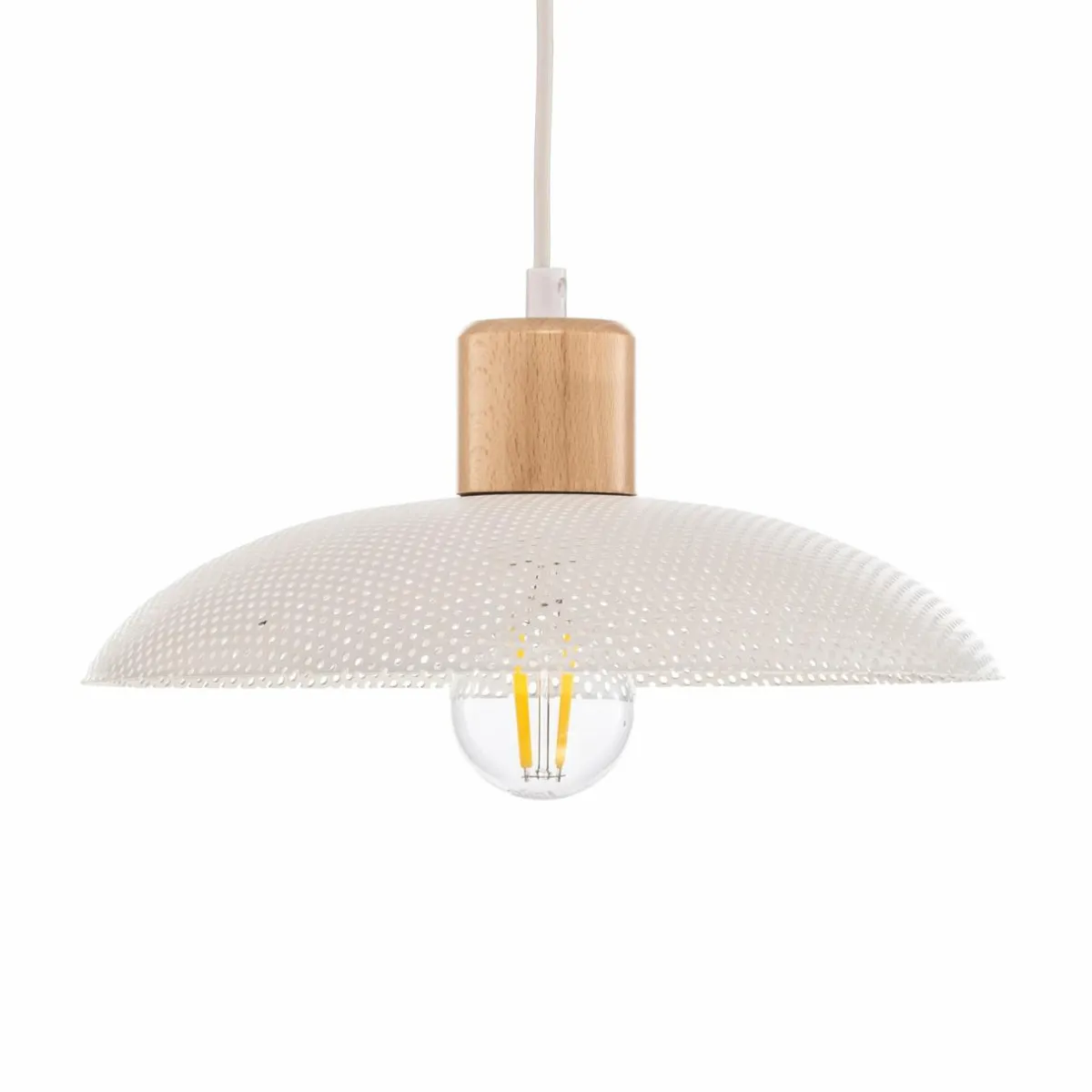 suspension_kobe___lampe_acier_bois_blanc_2.webp Cheap EMIBIG LIGHTING Suspension Kobe, à 1 lampe, acier, bois, blanc
