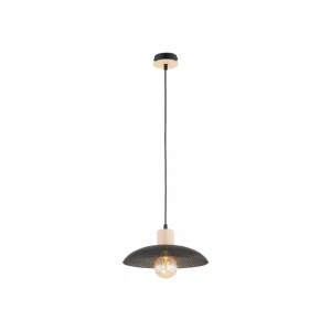 Sale EMIBIG LIGHTING Suspension Kobe, à 1 lampe, acier, bois, noir