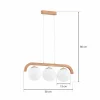 Shop Alfa Suspension Kryza en bois, à trois lampes