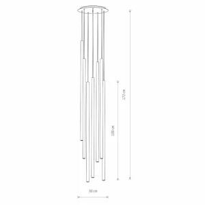 Cheap Nowodvorski Lighting Suspension Laser à 7 lampes, laiton