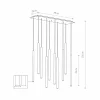 Best Sale Nowodvorski Lighting Suspension Laser, 10 lampes, multicolore, métal, G9