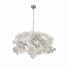 Flash Sale Reality Leuchten Suspension Leavy, chrome/blanc, Ø 70 cm, plastique