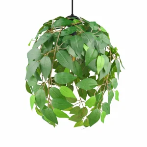 Fashion Reality Leuchten Suspension Leavy, noir/vert, Ø 38 cm, 1 lampe, E27