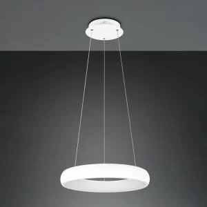 Outlet Trio Lighting Suspension LED Cardona, Ø 46,5 cm, blanc, CCT, métal