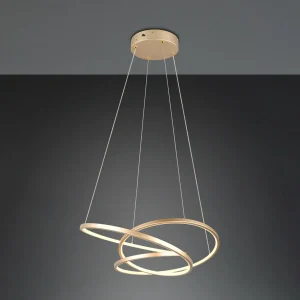Flash Sale Trio Lighting Suspension LED Darvin longueur 64 cm, doré, métal, CCT