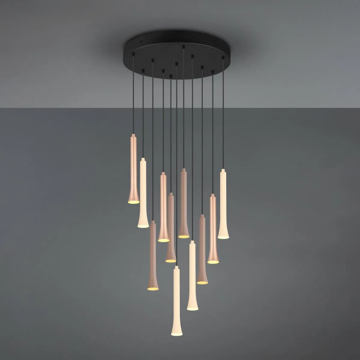 suspension_led_fiato__lampes_ronde_mtal_taupe_coffee_0.webp Hot Trio Lighting Suspension LED Fiato, 11 lampes, ronde, métal, taupe, coffee