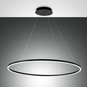 Best Fabas Luce Suspension LED Giotto, Ø 100 cm, à 1 lampe, noir