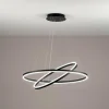Hot Fabas Luce Suspension LED Giotto, Ø 80 cm, à 2 lampes, noir