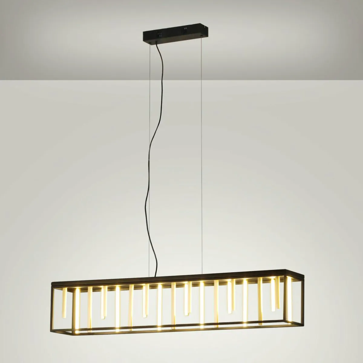 suspension_led_grid_mtal_tlcommande_cct_intensit_variable_1.webp Best Sale FISCHER & HONSEL Suspension LED Grid, métal, télécommande, CCT, intensité variable