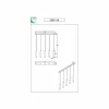 Best Sale Fabas Luce Suspension LED Prado, doré, à 5 lampes, linéaire, intensité variable