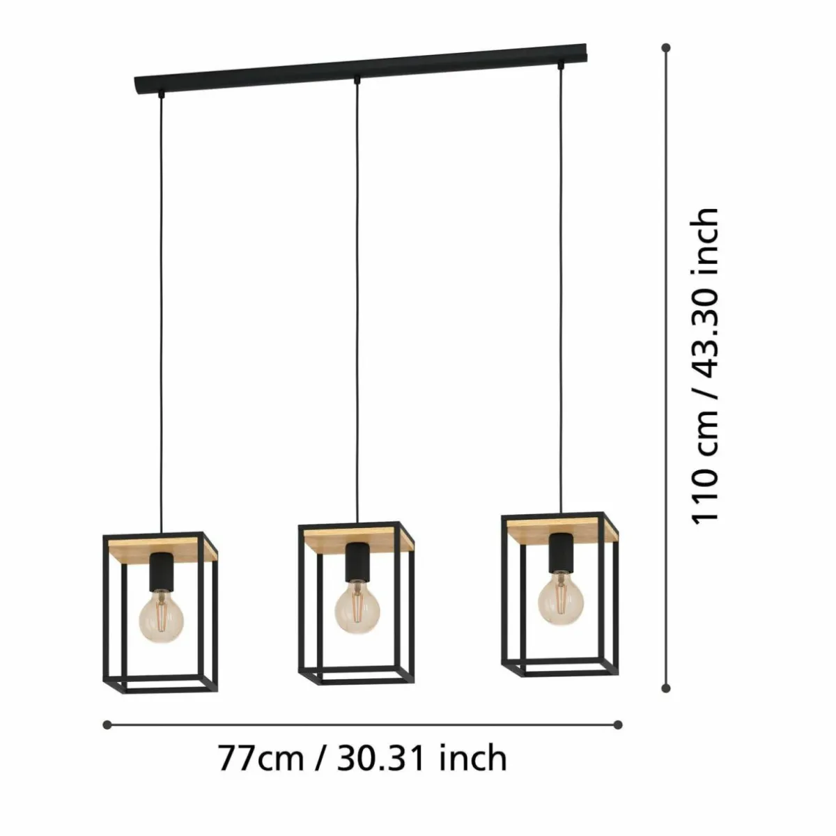 suspension_libertad_longueur__cm_noirbois__lampes_1.webp Clearance EGLO Suspension Libertad, longueur 88 cm, noir/bois, 3 lampes