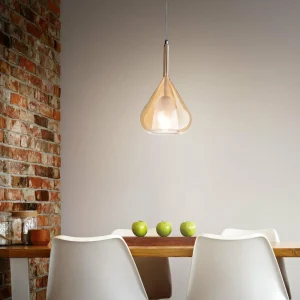 Cheap Fabas Luce Suspension Lila, amber, à 1 lampe, verre