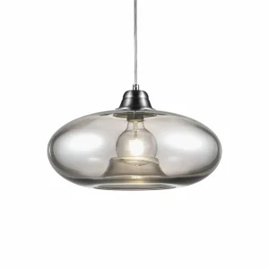 Clearance NOWA GmbH Suspension Lille avec abat-jour verre, gris fumée