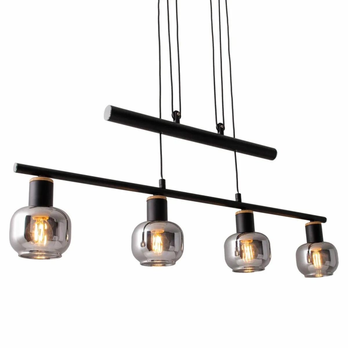 suspension_linaire_fumoso__lampes_noirgris_fum_2.webp Outlet Näve Suspension linéaire Fumoso 4 lampes noir/gris fumé