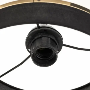 Store HELAM Suspension linéaire Helen noire-dorée 3 lampes