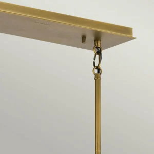Outlet Quintiesse Suspension Linara, noire/laiton, à cinq lampes