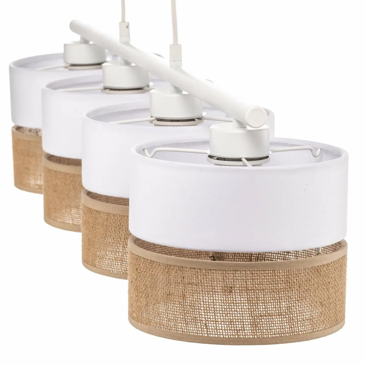 suspension_linobianco_linaire__quatre_lampes_3.webp New TK Lighting Suspension Linobianco, linéaire, à quatre lampes
