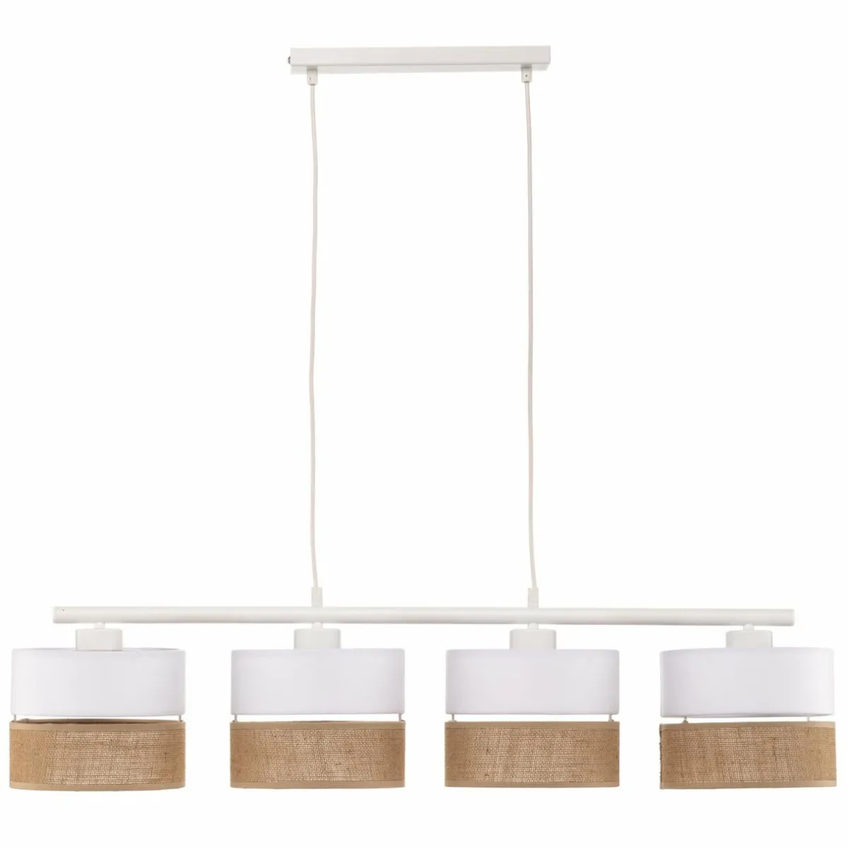 suspension_linobianco_linaire__quatre_lampes_4.webp New TK Lighting Suspension Linobianco, linéaire, à quatre lampes