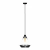 Fashion Solbika Lighting Suspension Lonceng en verre, décor argenté
