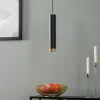 Fashion EMIBIG LIGHTING Suspension longue Kumo, noire/dorée 1 lampe