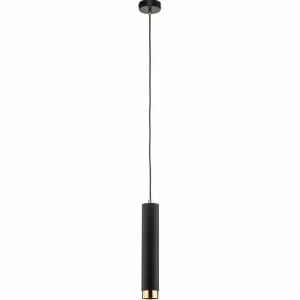 Fashion EMIBIG LIGHTING Suspension longue Kumo, noire/dorée 1 lampe