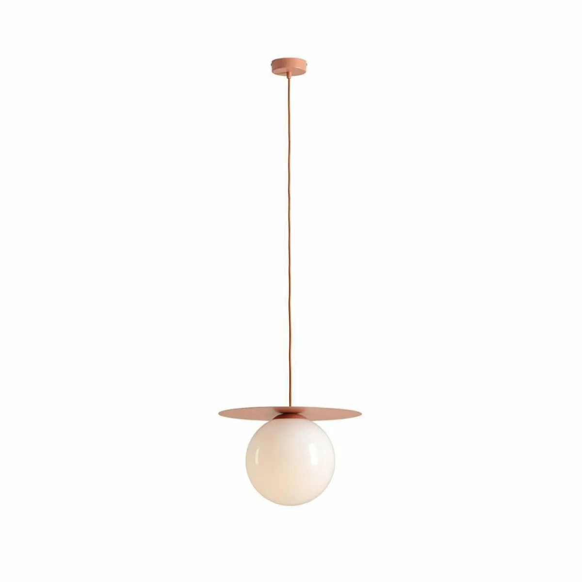 suspension_loop_coral_l_boule_de_verre_opale_mtal_rouge_corail_0.webp Best Sale ALDEX Suspension Loop Coral L, boule de verre opale, métal, rouge corail