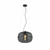 Outlet Trio Lighting Suspension Lorena en verre, noir mat