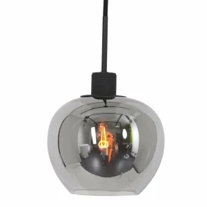 Cheap Steinhauer Suspension Lotus, noir, à 3 lampes, poutre, métal, verre