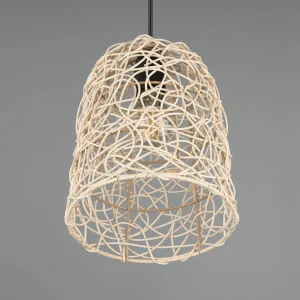 Store Reality Leuchten Suspension Lovis en rotin tressé, à une lampe