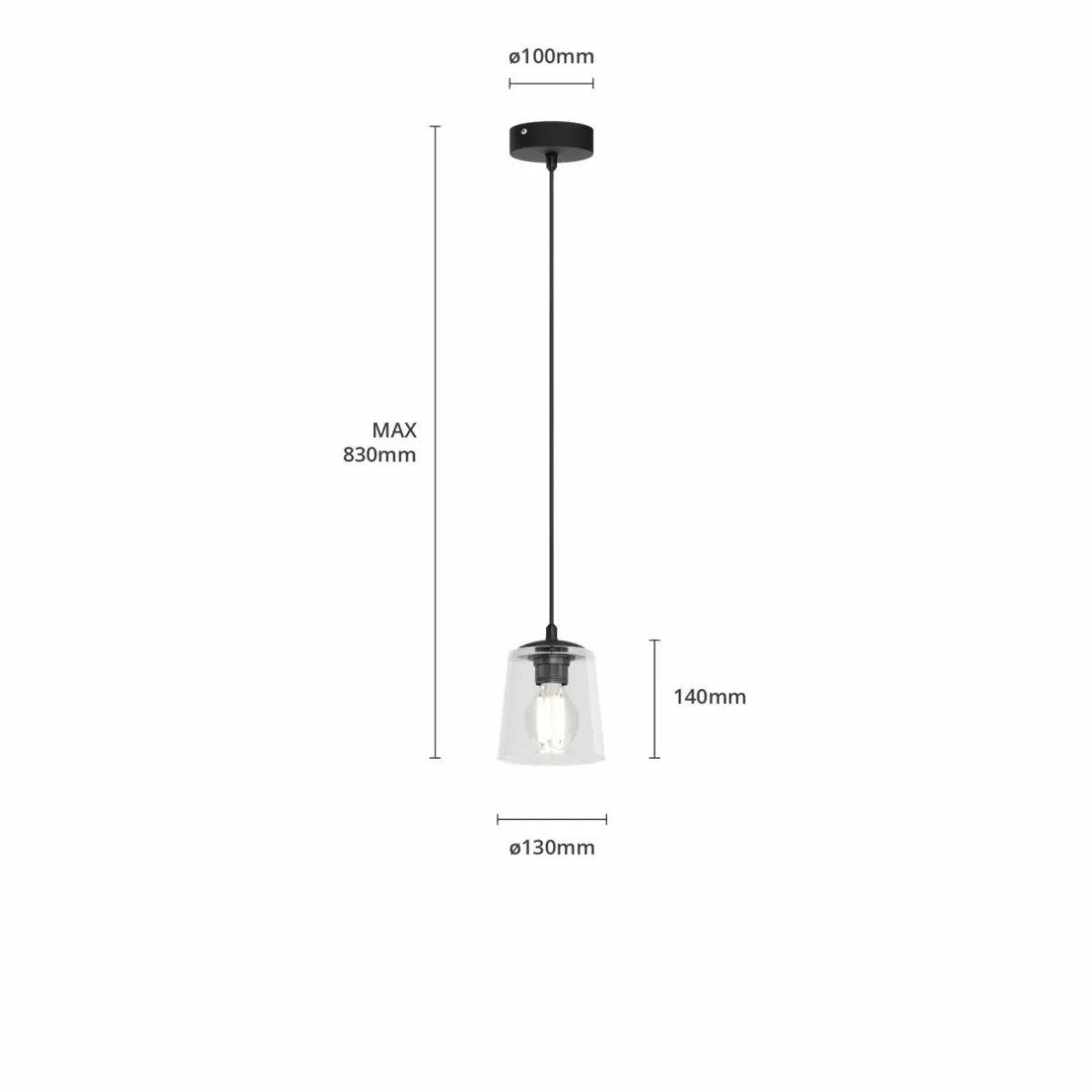 suspension_lucea___lampe_avec_abatjour_en_verre_transparent_4.webp Cheap HELAM Suspension Lucea à 1 lampe avec abat-jour en verre transparent