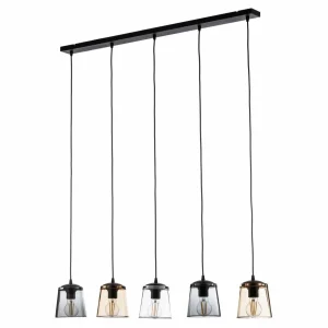Shop HELAM Suspension Lucea, à 5 lampes, mélangée