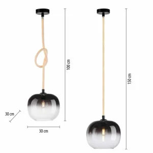 Best Sale Paul Neuhaus Suspension Luma en verre, à 1 lampe