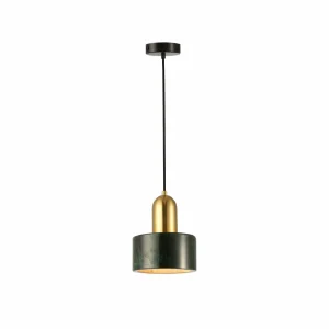 New Viokef Suspension Marble, abat-jour entier, vert foncé