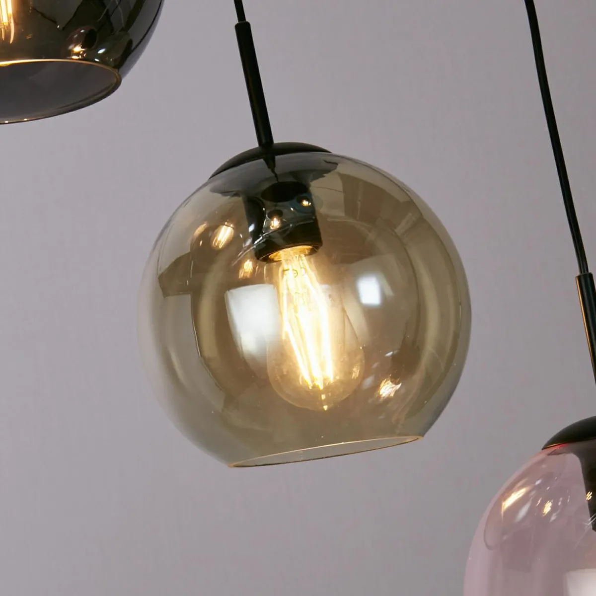 suspension_mardi_gras_ii__lampes_ronde_noire_0.webp Cheap Searchlight Suspension Mardi Gras II, 5 lampes, ronde, noire