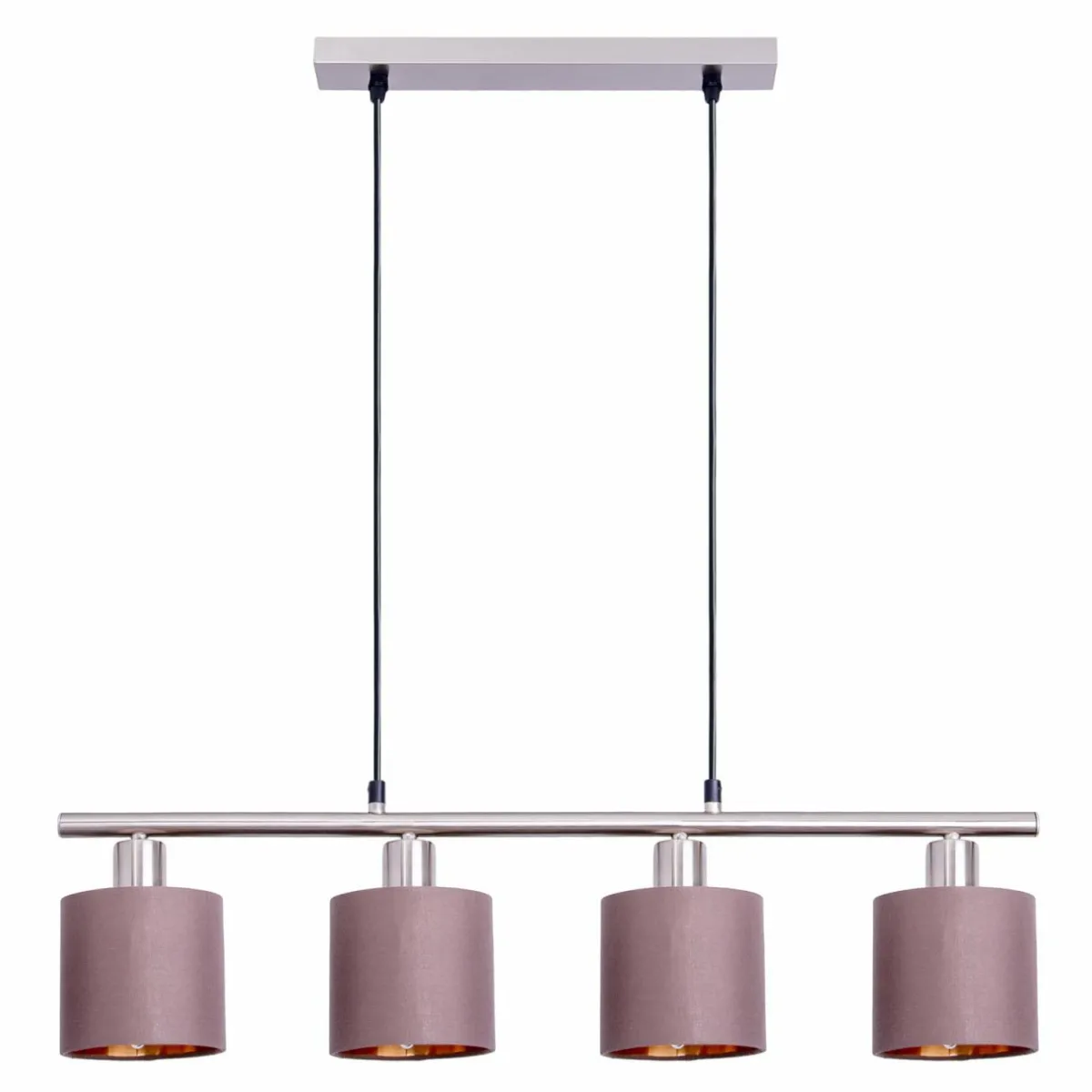 suspension_maron_quatre_lampes_tissu_brundor_0.webp New Näve Suspension Maron, quatre lampes, tissu, brun/doré